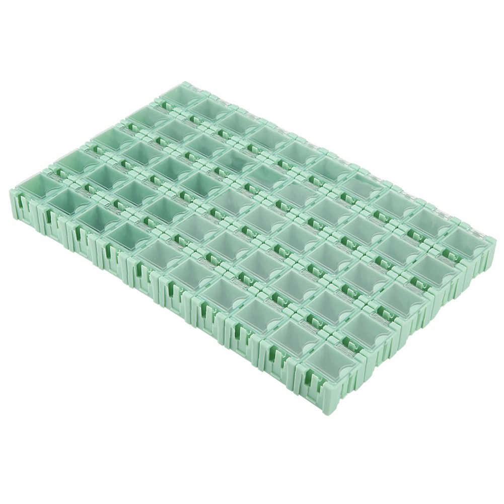 50Pcs Green SMT SMD Container Box Electronic Components Mini Storage Case New