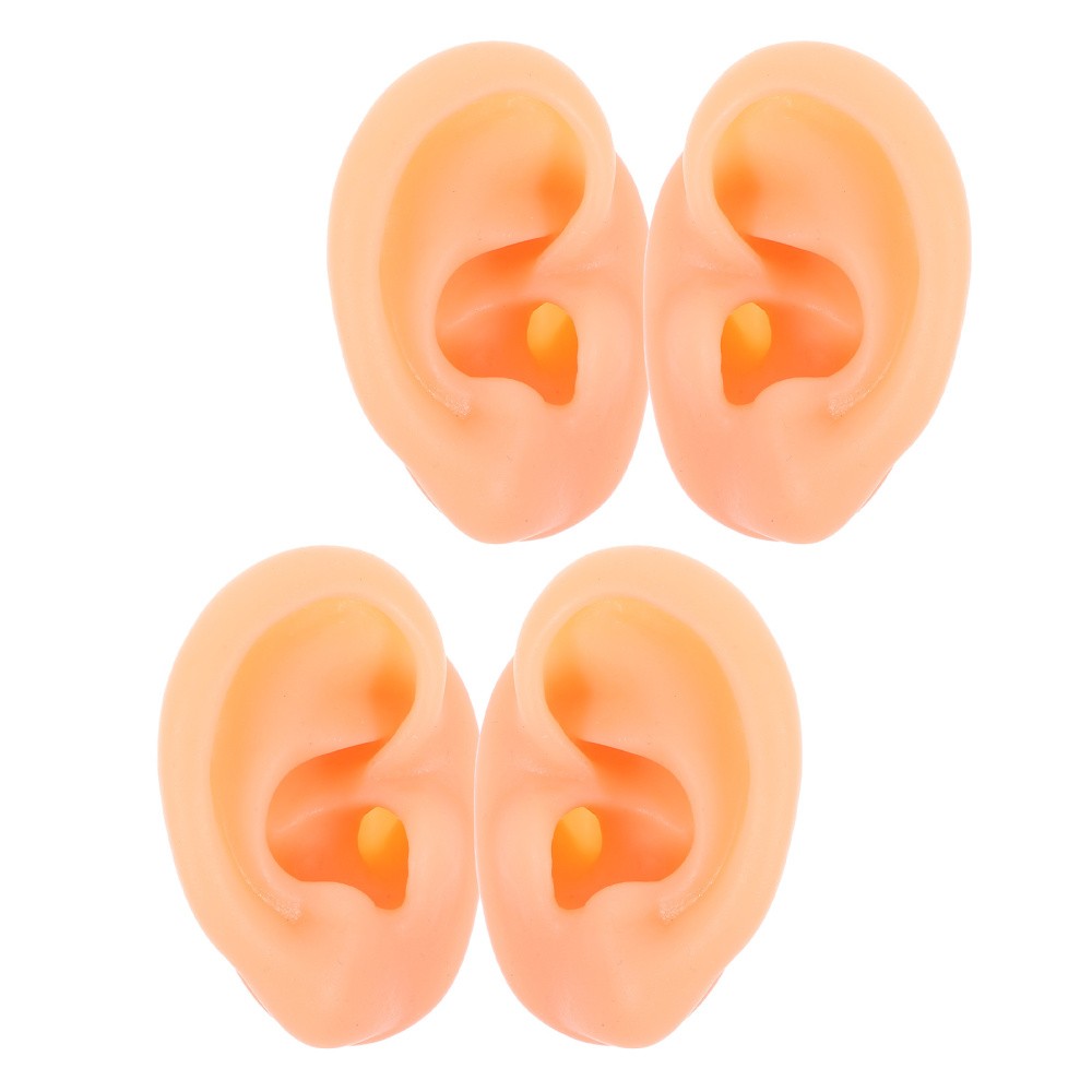 2 Pair Piercing Ear Model Human Anatomy Fake Display Mold Earpiece