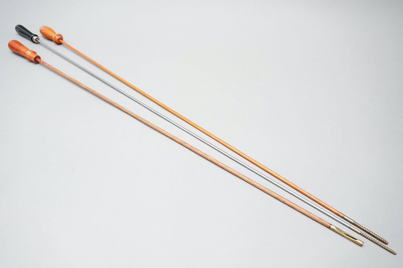 3x Cleaning Rod for Long Guns Ø 4.4+5 5+6.8 Wiping Length 900+830+770mm 1.HLD