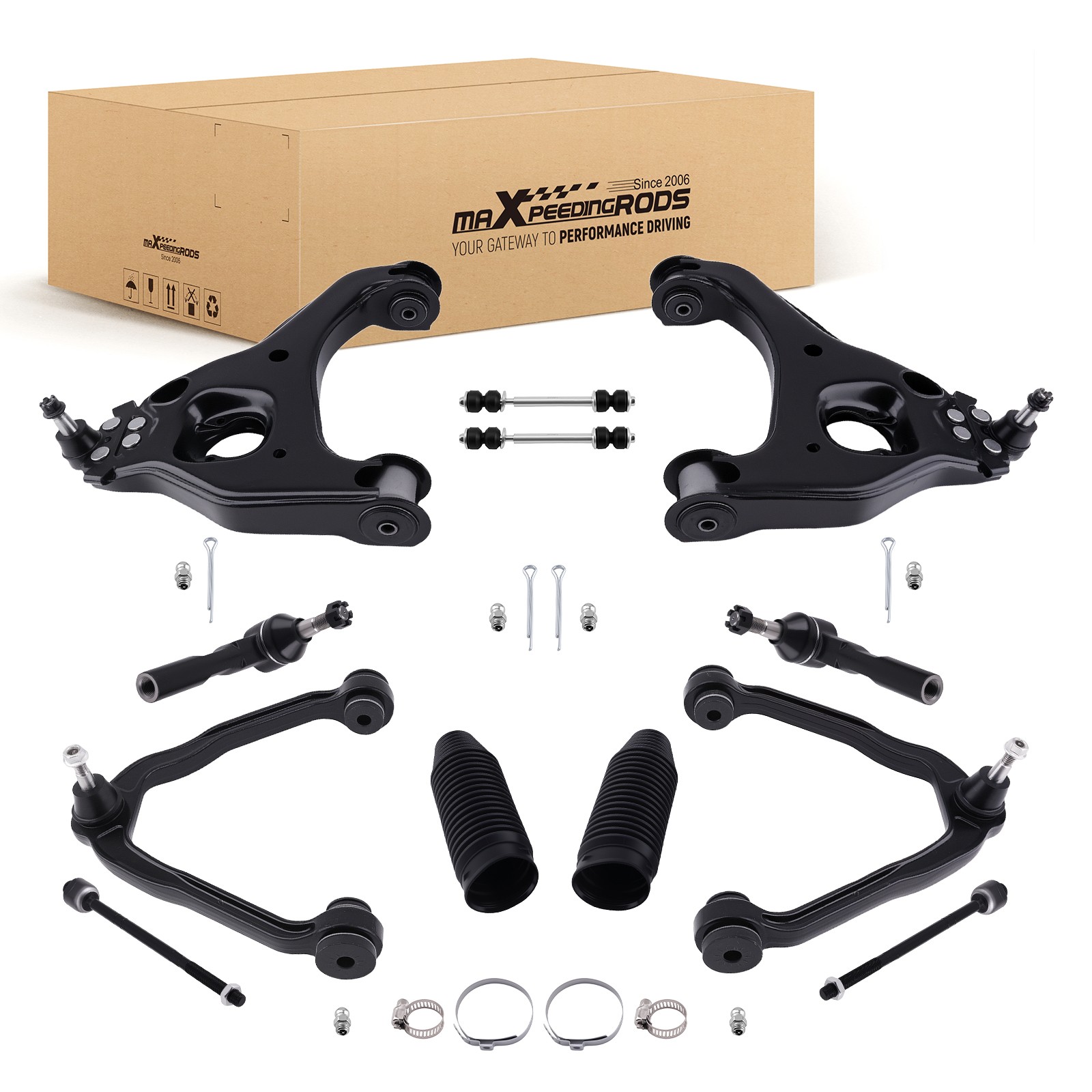 RWD Front Suspension Control Arms Sway Bars for 1999-2006 Silverado Sierra 1500