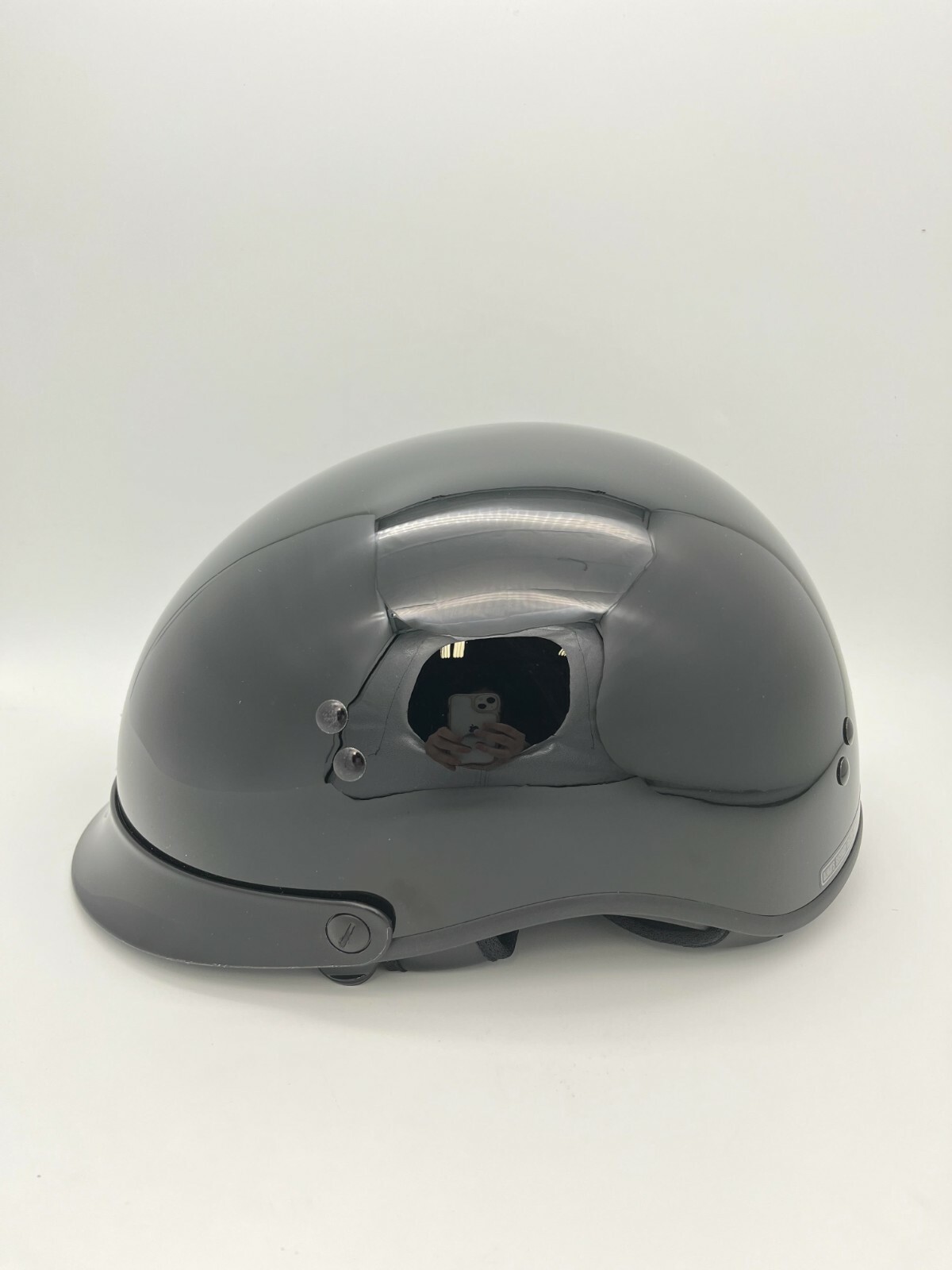 GMAX HH-65 Half Helmet Full Dressed Black Medium with Cosmetic Blem