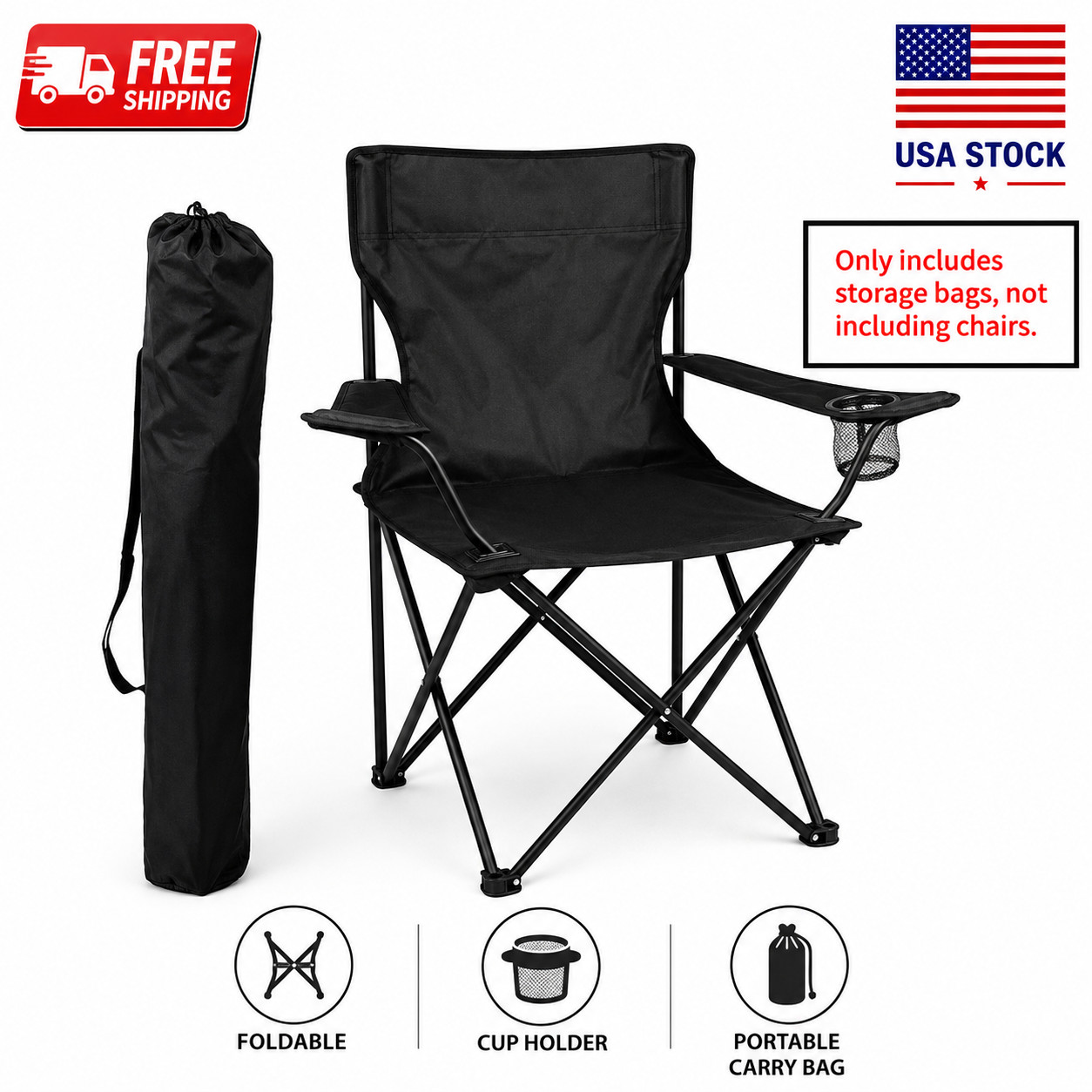 Camping Chair Carry Bag Folding Chair Storage Bag Outdoor Travel Organizer