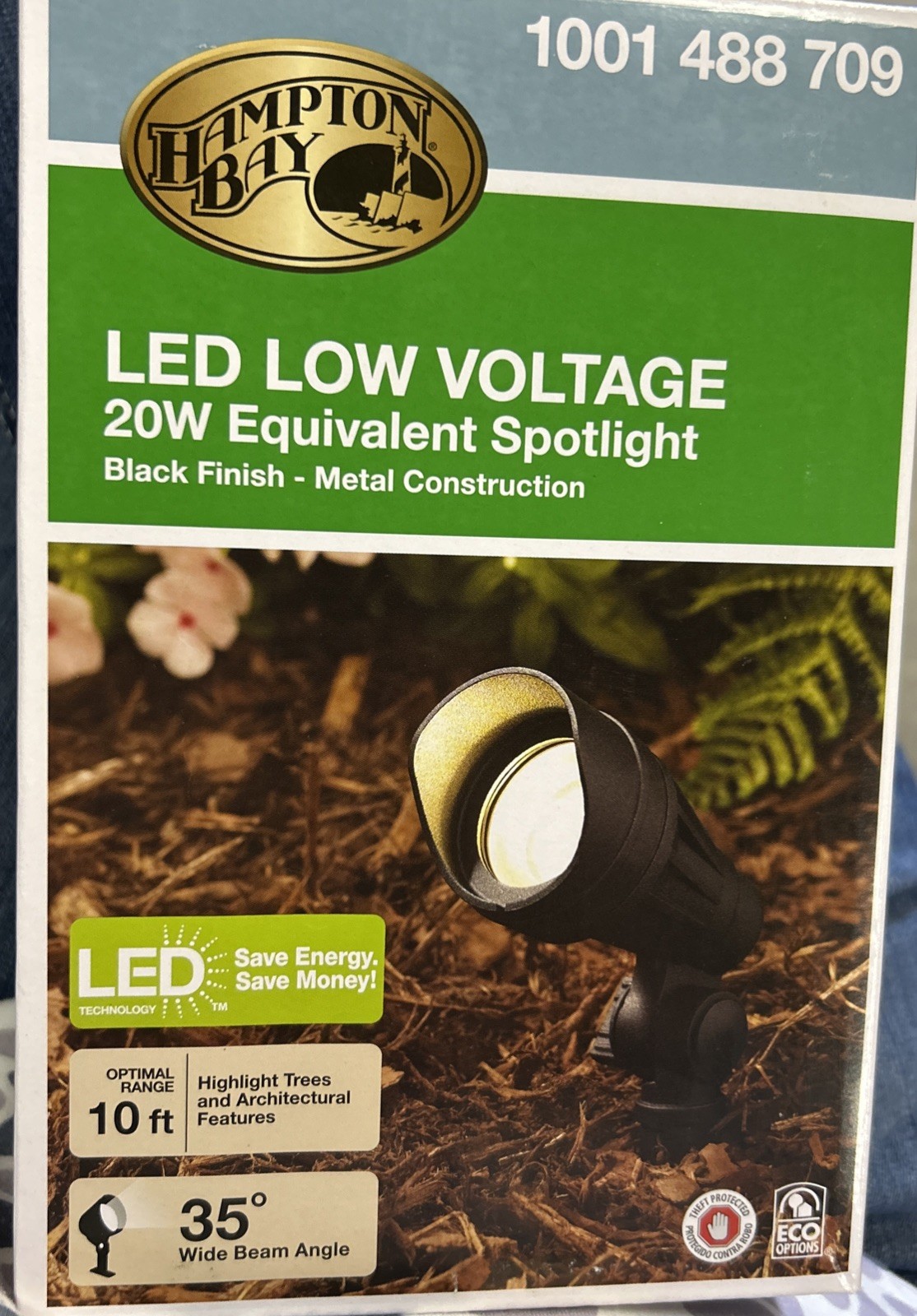20-Watt Equivalent Low Voltage Black Integrated LED Outdoor Landscape Spot Light