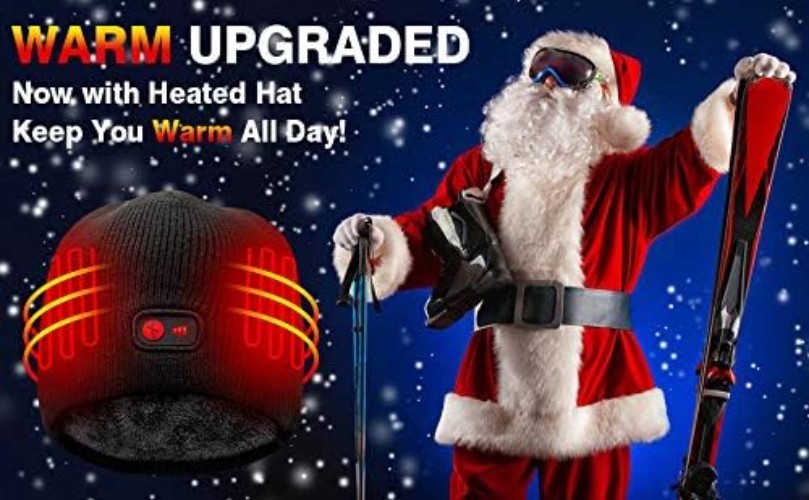 7.4V Heated Hat Men Women Battery Heat Cap Winter Warm Rechargeable Electric ...