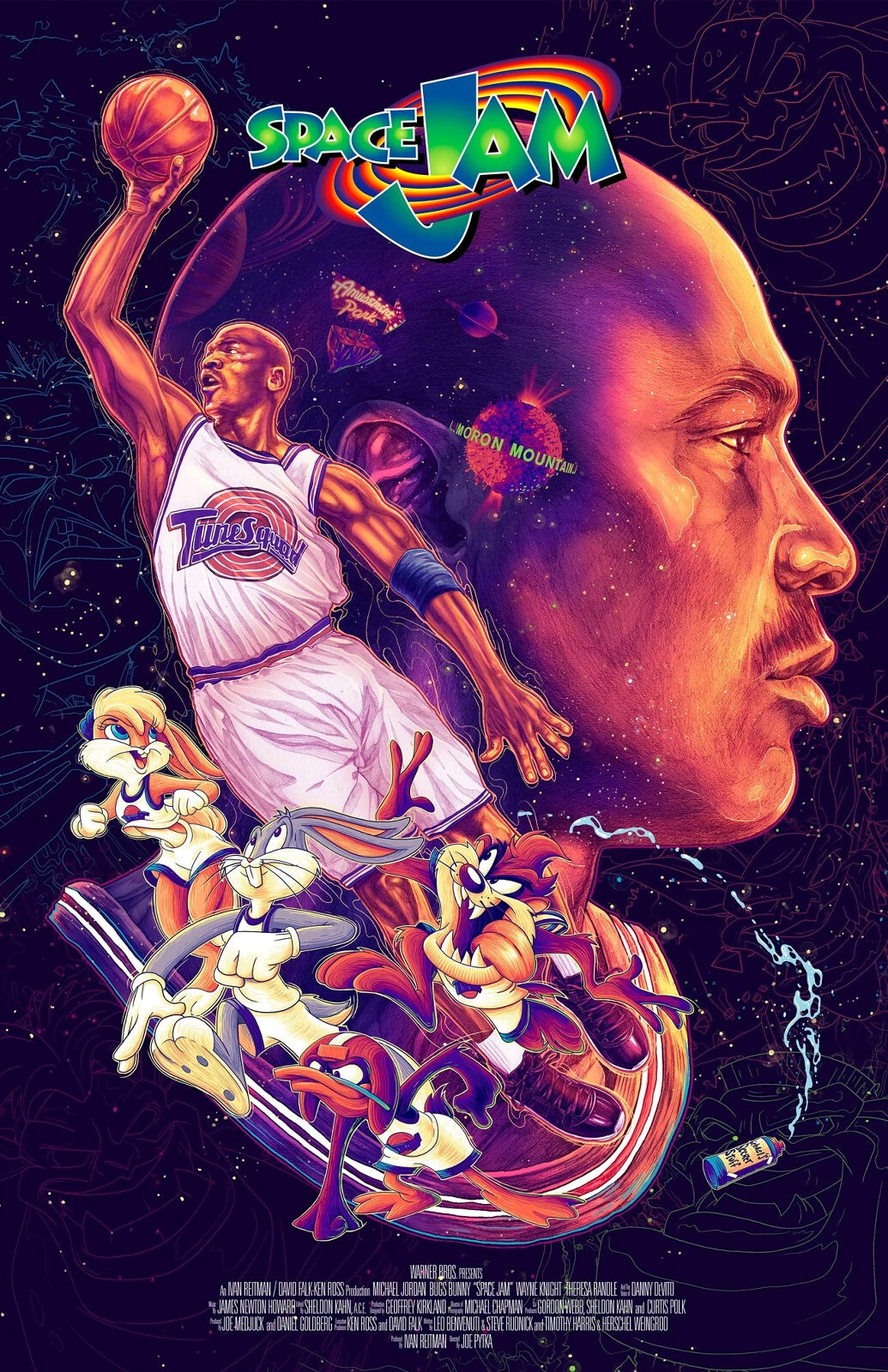 AA3934 Space Jam film By Joe Pytka 1996 Cast Movie Poster 11x17