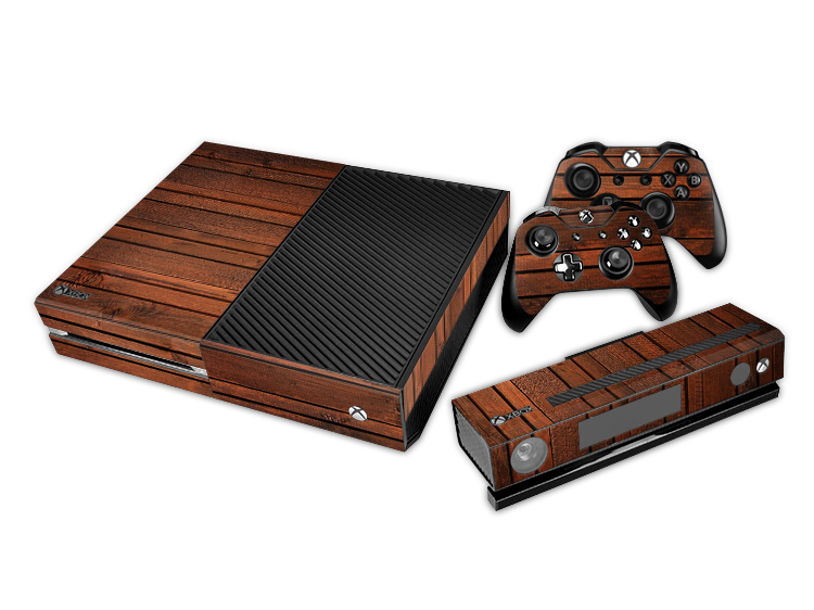 Xbox One Skin Design Foils Sticker Screen Protector Set - Wood Motif