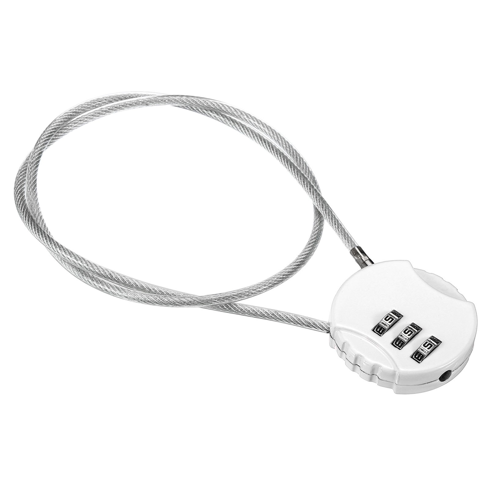 Small Combination Lock 19.6 Inch 1 Pack 3 Digit Padlock for Gym Locker White