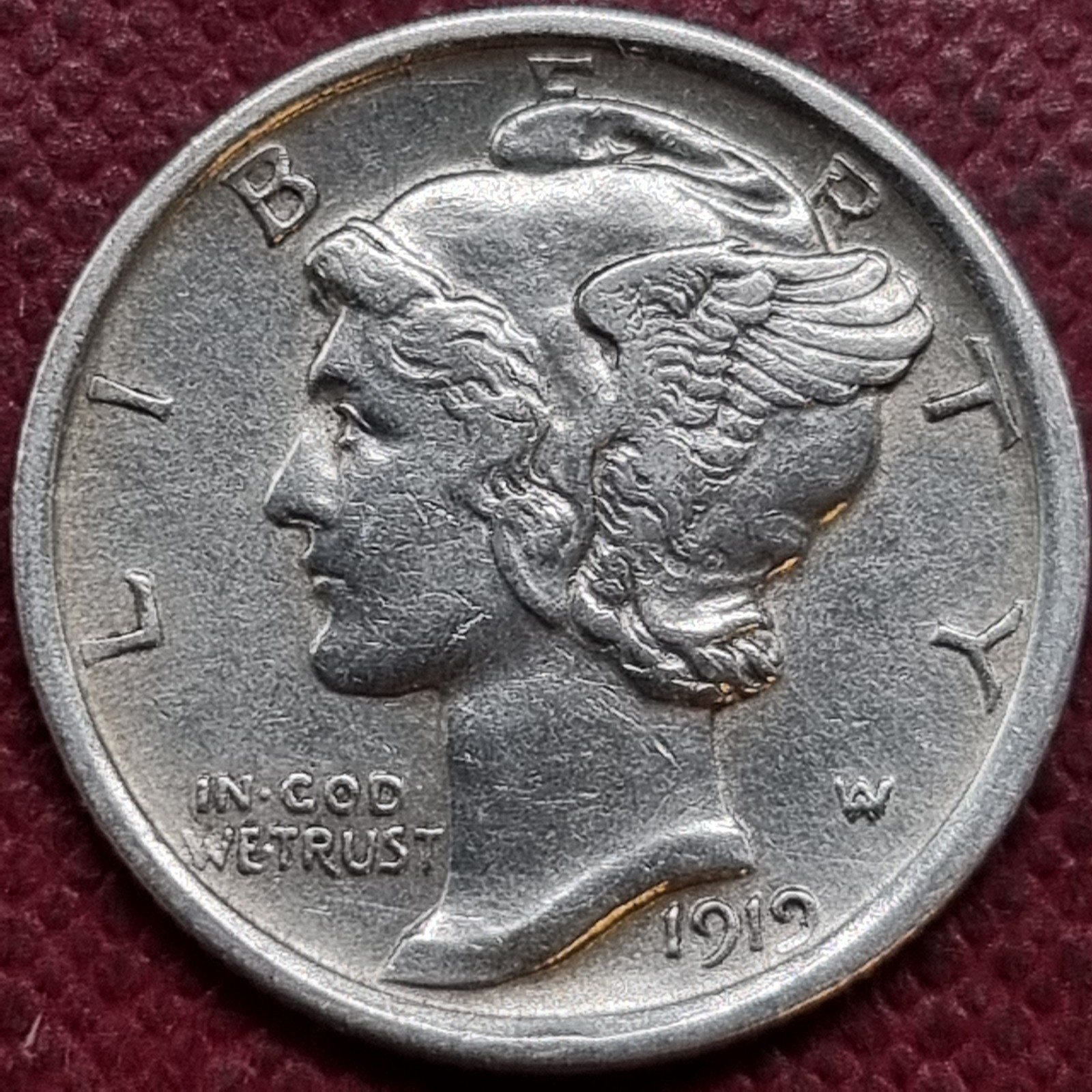 1919 Mercury Dime 10c High Grade #98185