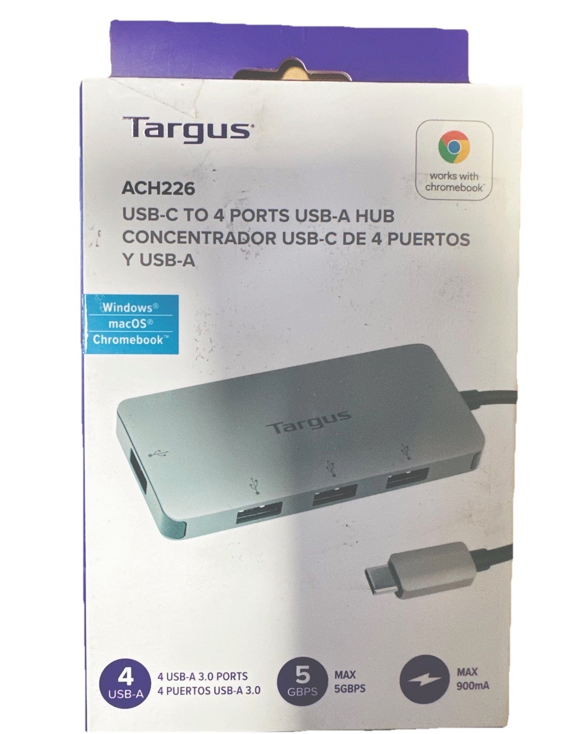 LOT OF 10 - TARGUS USB-C to Port USB-A Hub ACH226