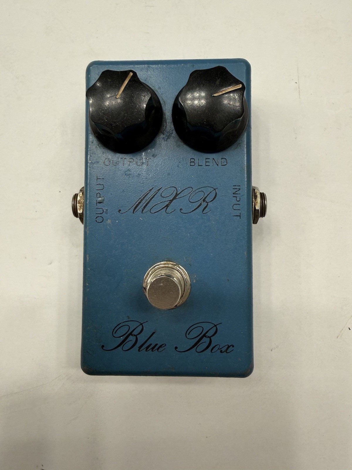MXR MX-103 Blue Box Octave Fuzz Vintage 1974 Bud Box Script Logo Effect Pedal