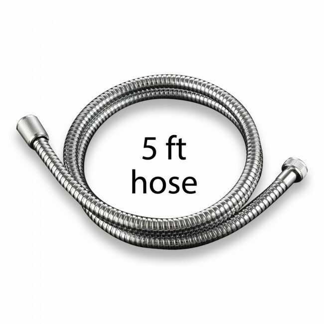 Stainless Steel Flexible Shower Hose w/ PVC-Free Silicone (5-ft) Omica Organics