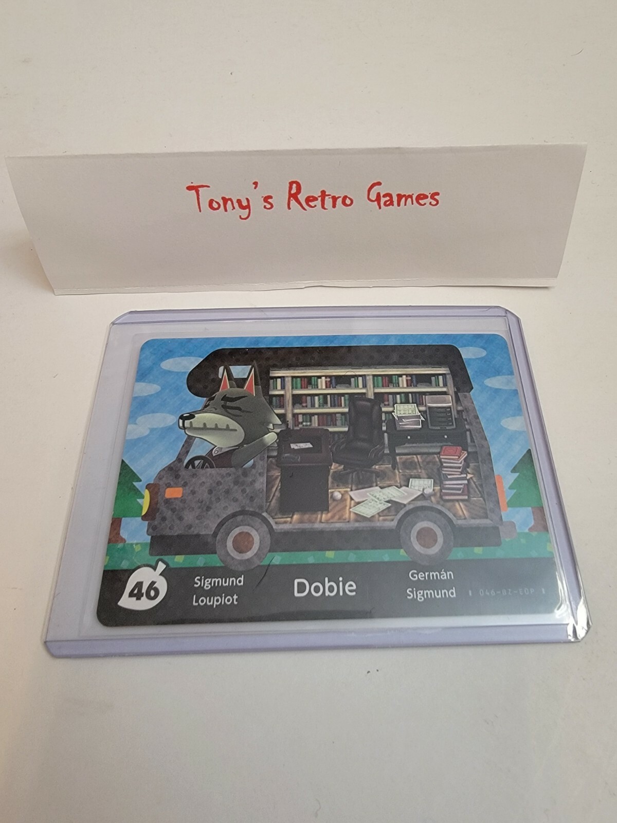 *EUROPEAN* 46 DOBIE WELCOME HOME NINTENDO ANIMAL CROSSING RV EUR AMIIBO CARD!!