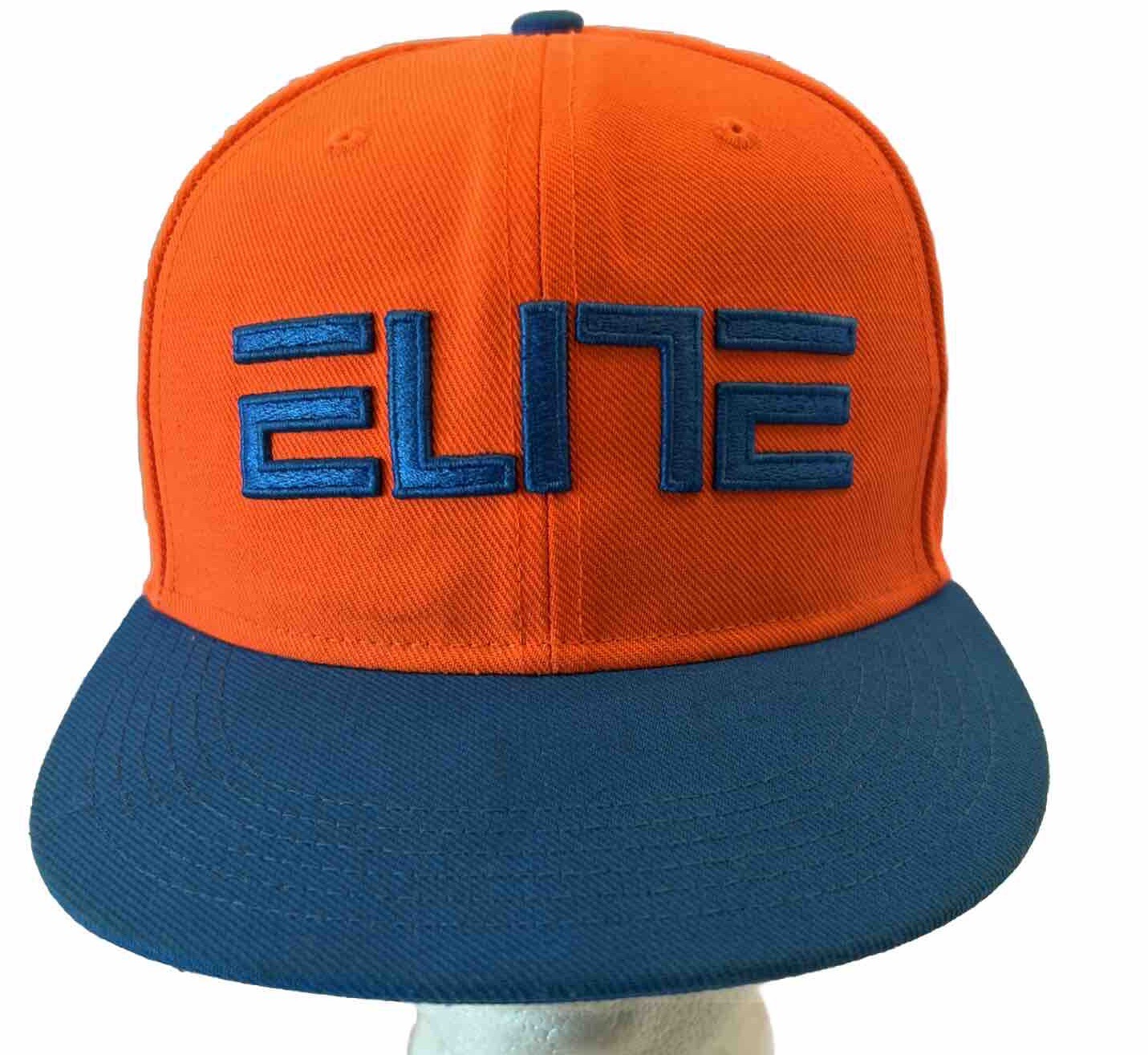 ELITE Orange w Bright Aqua Nike True Hat Cap Snapback Polyester EUC