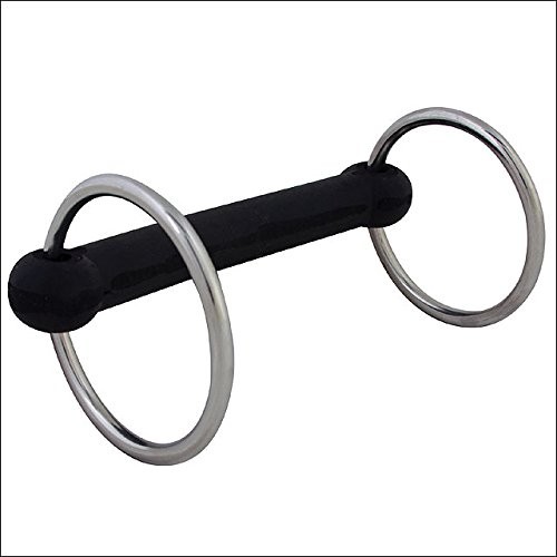 Hilason Mullen Mouth Horse Bit Flexible Rubber Stainless Steel 5-1/4 inch