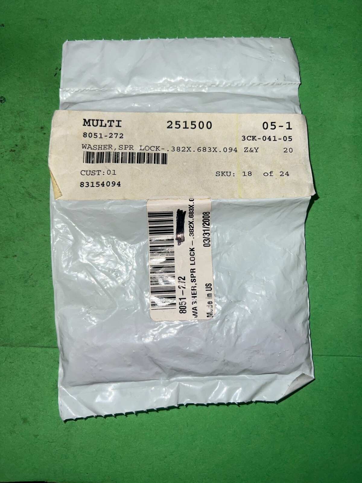 Arctic Cat OEM 3/8 spr lock washer .377x.680x.094 z&y 8051-272 (pack of 11) new