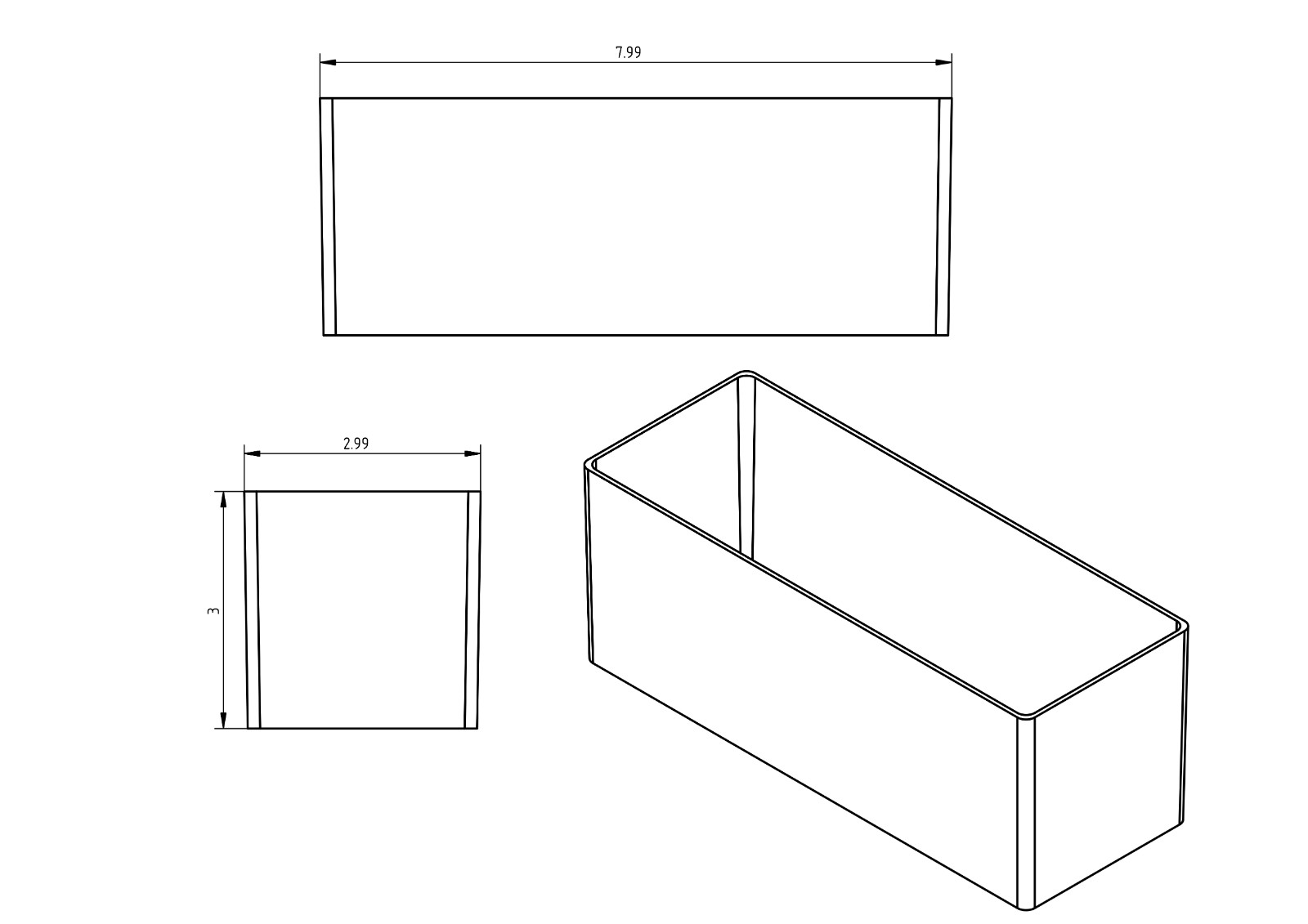 24pc 3x8" Drawer Organizer Bins Modular Storage Hardware Craft Toolbox