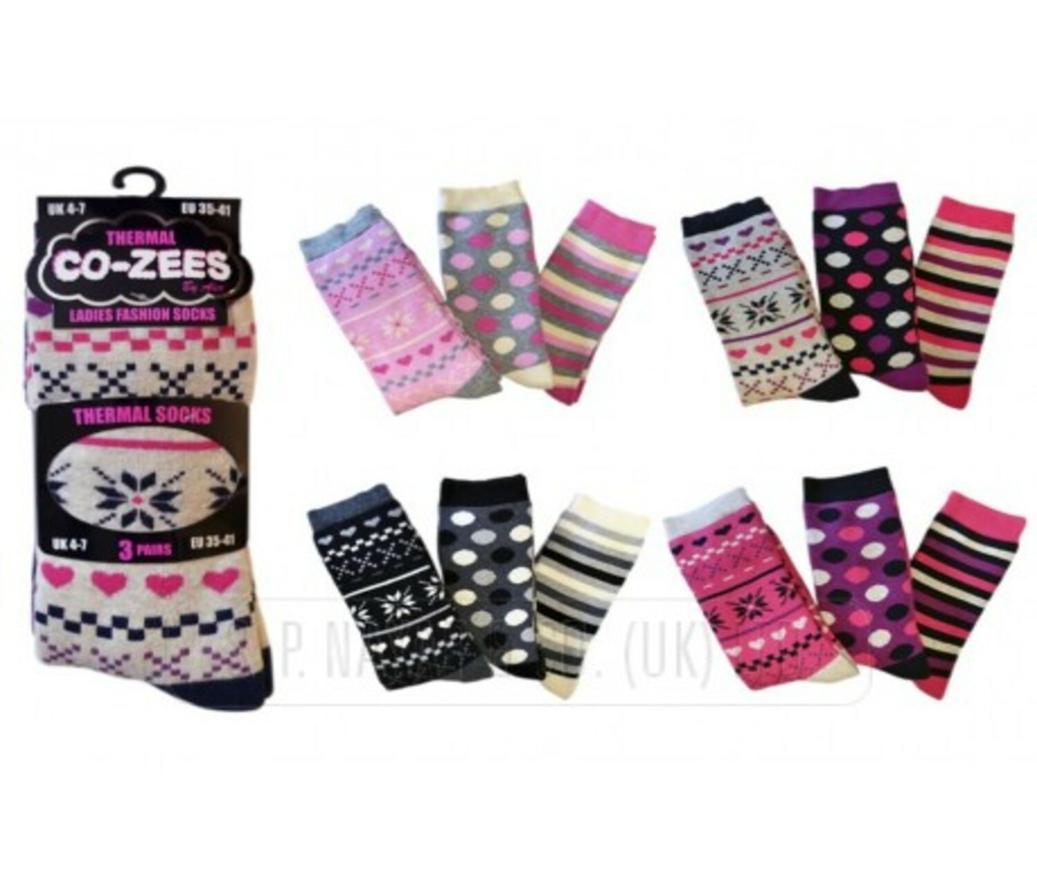 12 Pairs Women Winter Warm Thermal Socks Wool Blend Boot & Hiking UK 4‑7