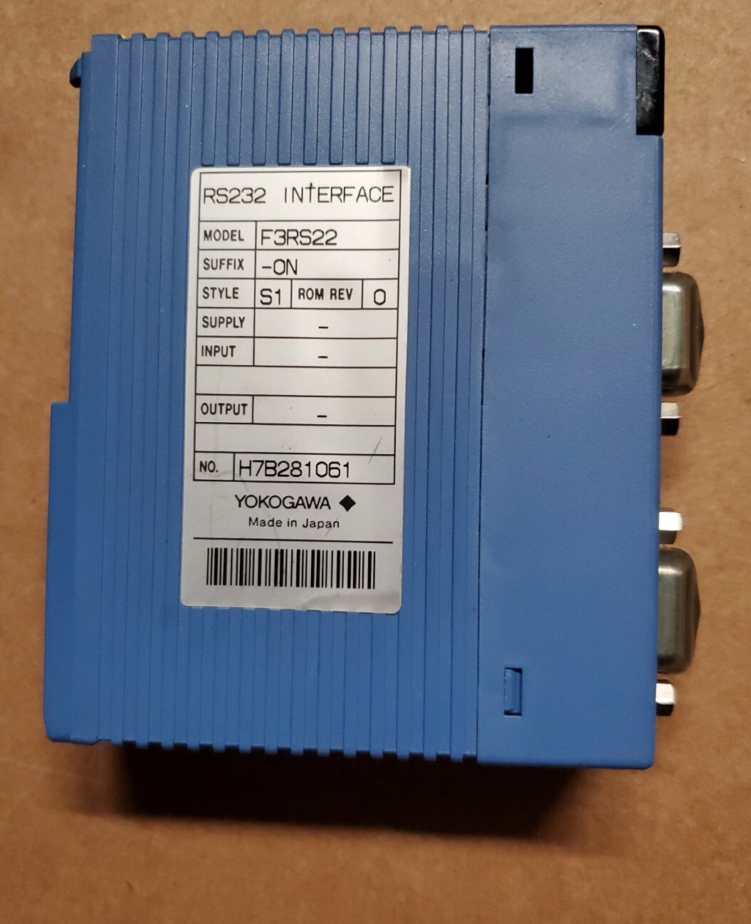 Yokogawa F3Rs22-0N on S1 Rs232 Interface Module