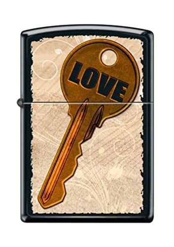Zippo Lighter- Love Key Black Matte Windproof Lighter Z5141