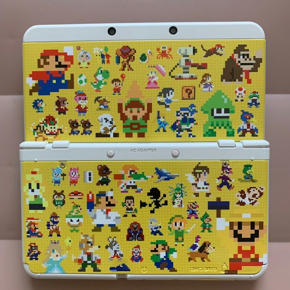 Hot Kisekae Plates #067 Retro Pixel Style Replacement Shell for Nintendo New 3DS