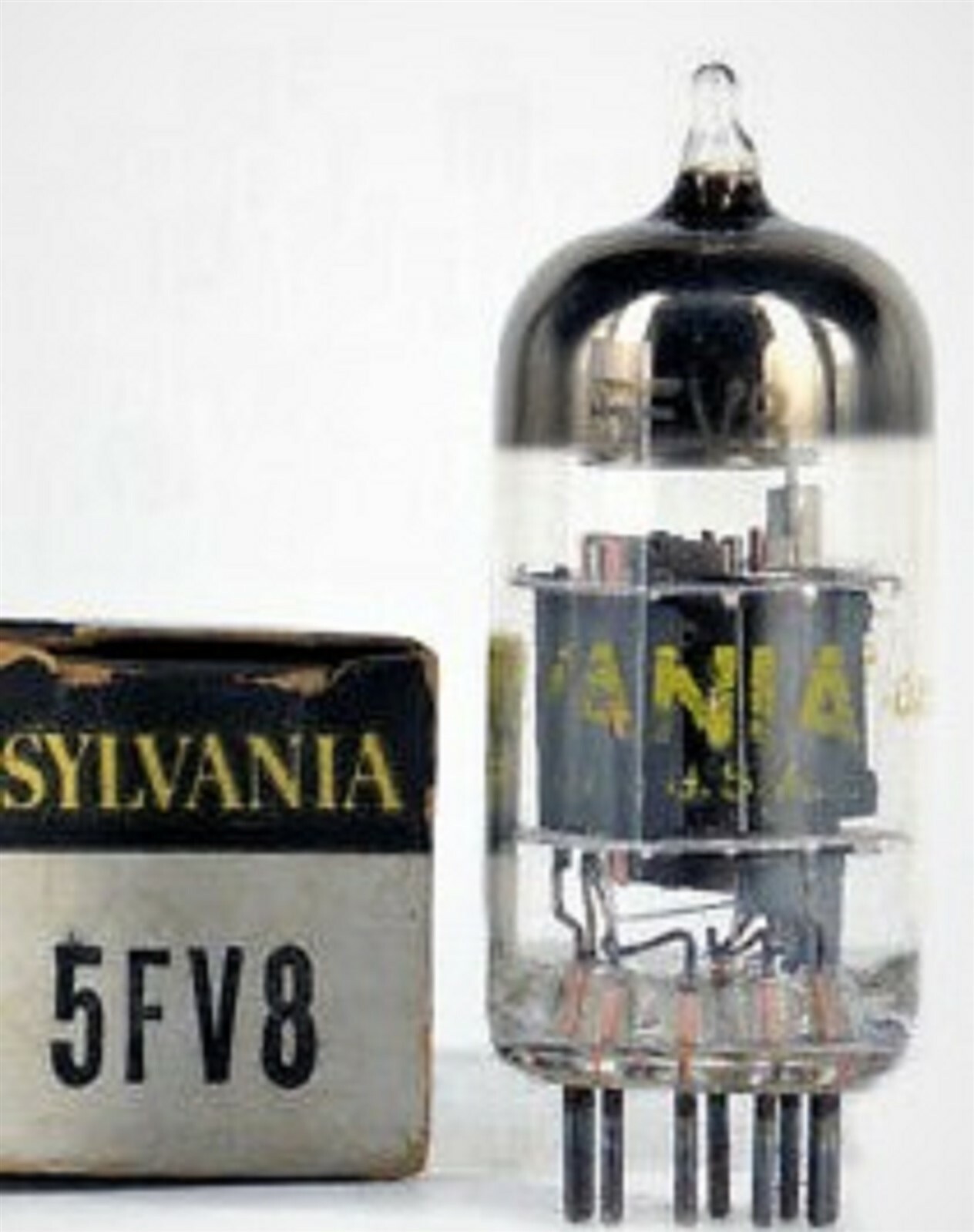 5FV8 TUBE SYLVANIA NIB TESTED & BOXED VINTAGE COMMERCIAL SURPLUS