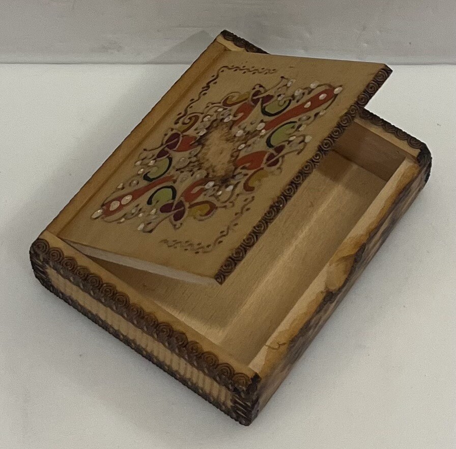 Small Wooden Trinket/Jewelry Box from Bulgaria