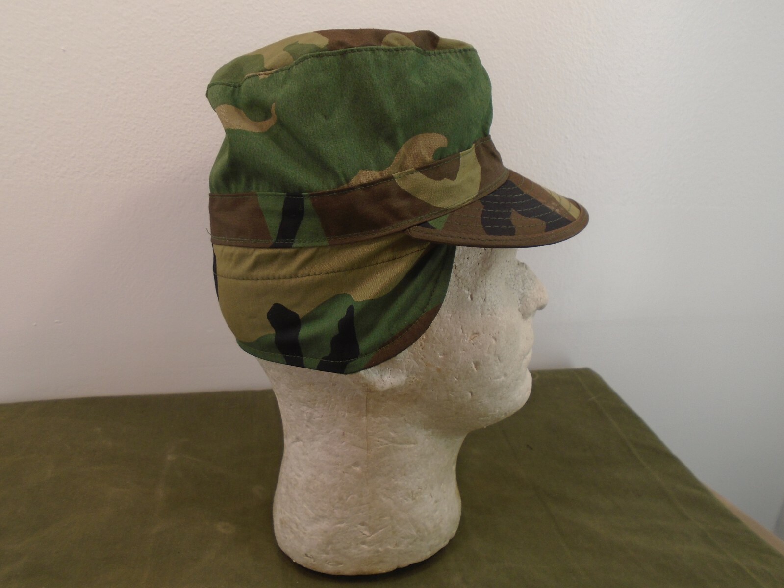 USGI US Military Army Combat BDU Cap Hat w Ear Cover 6 1/2 X-Small New 1999 47-B