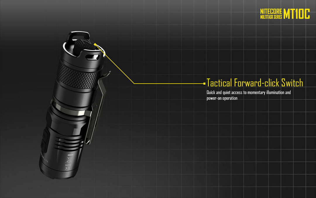 NITECORE MT10C 920lm Tactical Red & White Flashlight with Rechargeable Battery