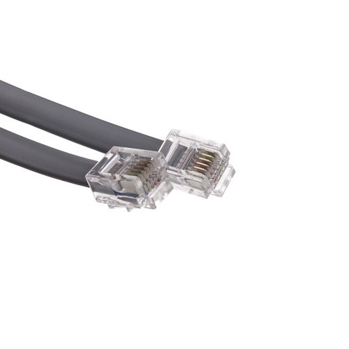 7FT Telephone Cord (Voice)  RJ12  6P / 6C, Silver Satin  Reverse 8102-66207