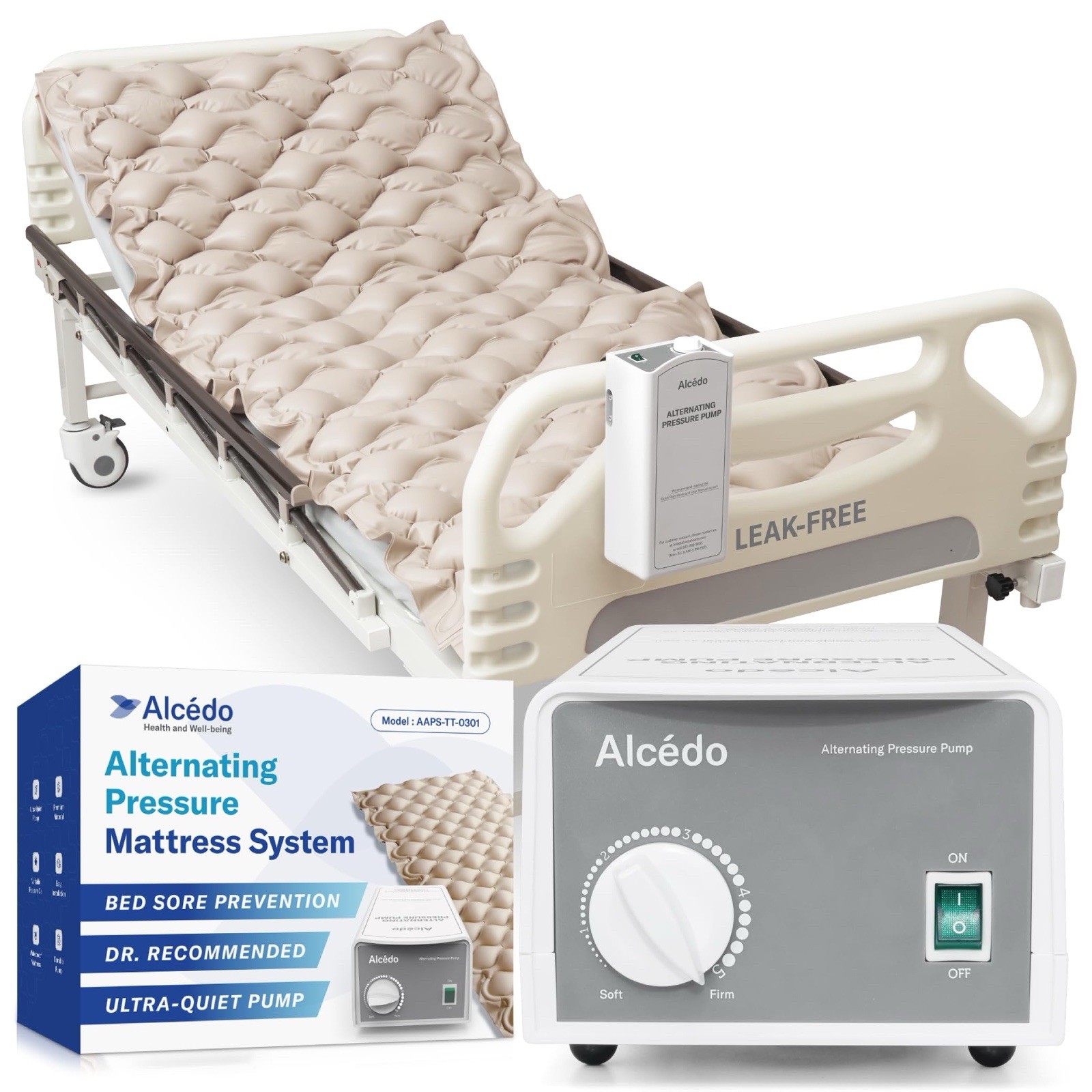 Alternating Air Pressure Mattress Pad for Bed Sore and Ulcer Prevention Hospital