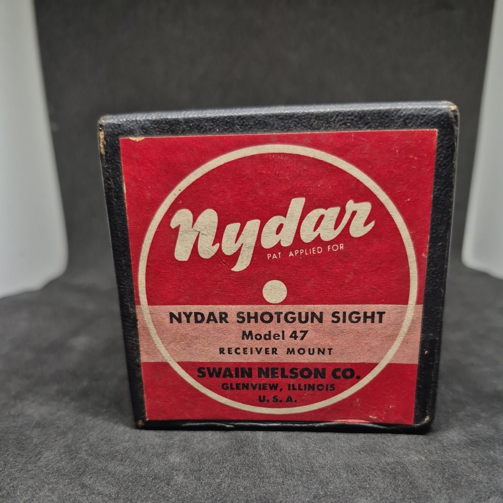 Vintage Nydar Model 47 Optical Shotgun Sight Swain Nelson Co. USA w/Mount & Box