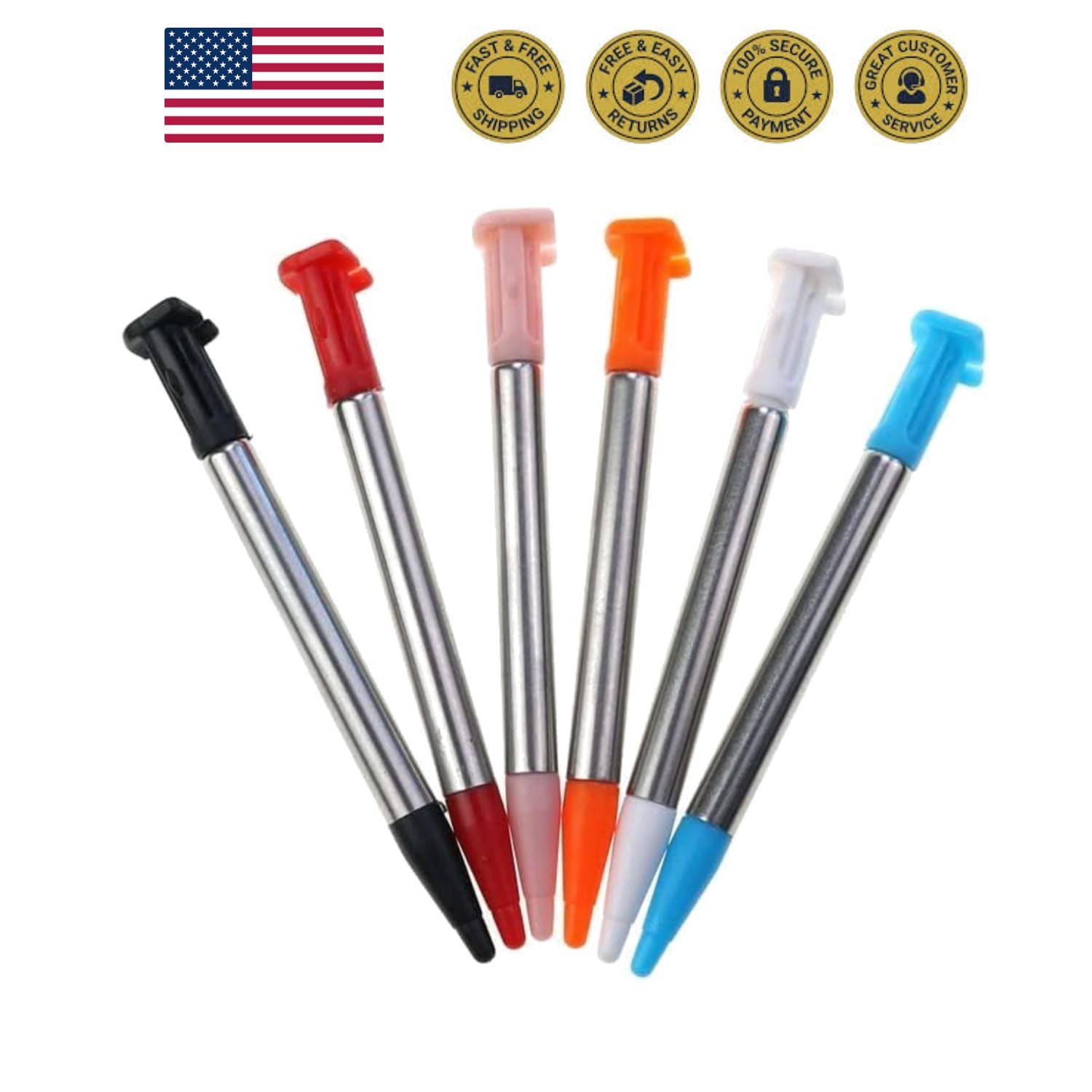 Metal Adjustable Touch Stylus Pen for New 2DS XL LL Video Stylus Pen Game Met...