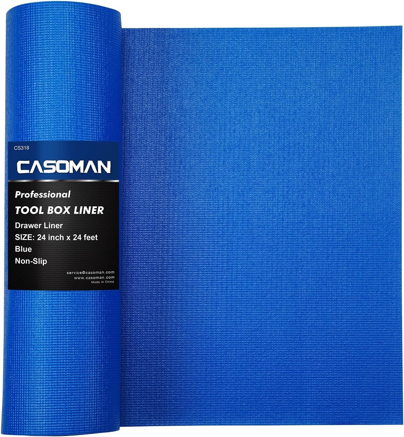 Tool Box Drawer Liner Blue Easy Cut Non-Slip Foam Rubber Drawer Mat 24"� 24 Ft