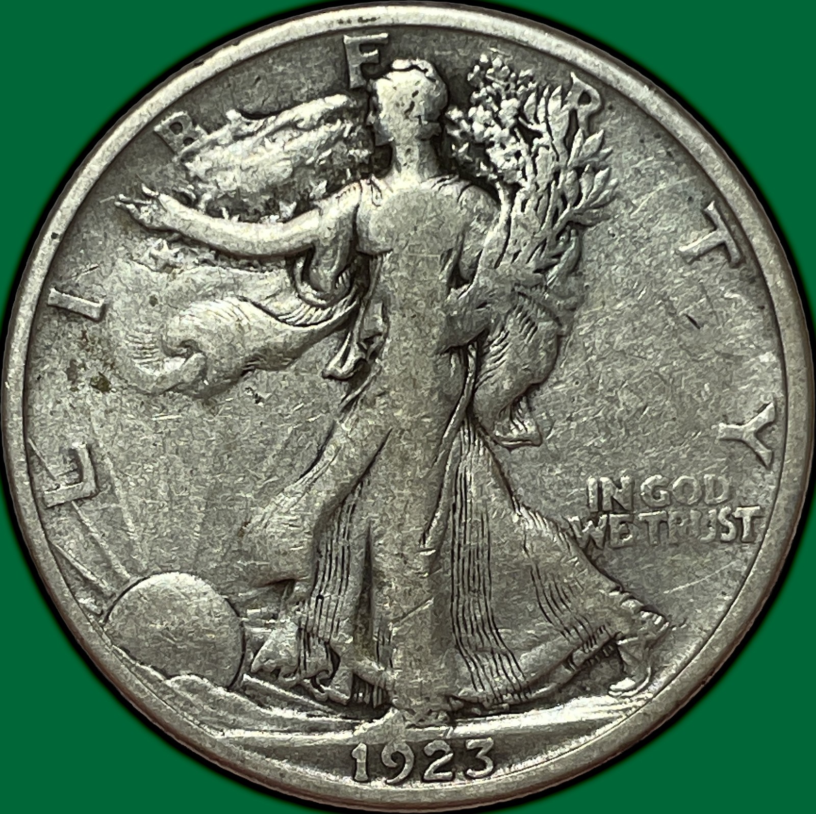 1923-S Walking Liberty Half Dollar Very Fine VF Coin #29350