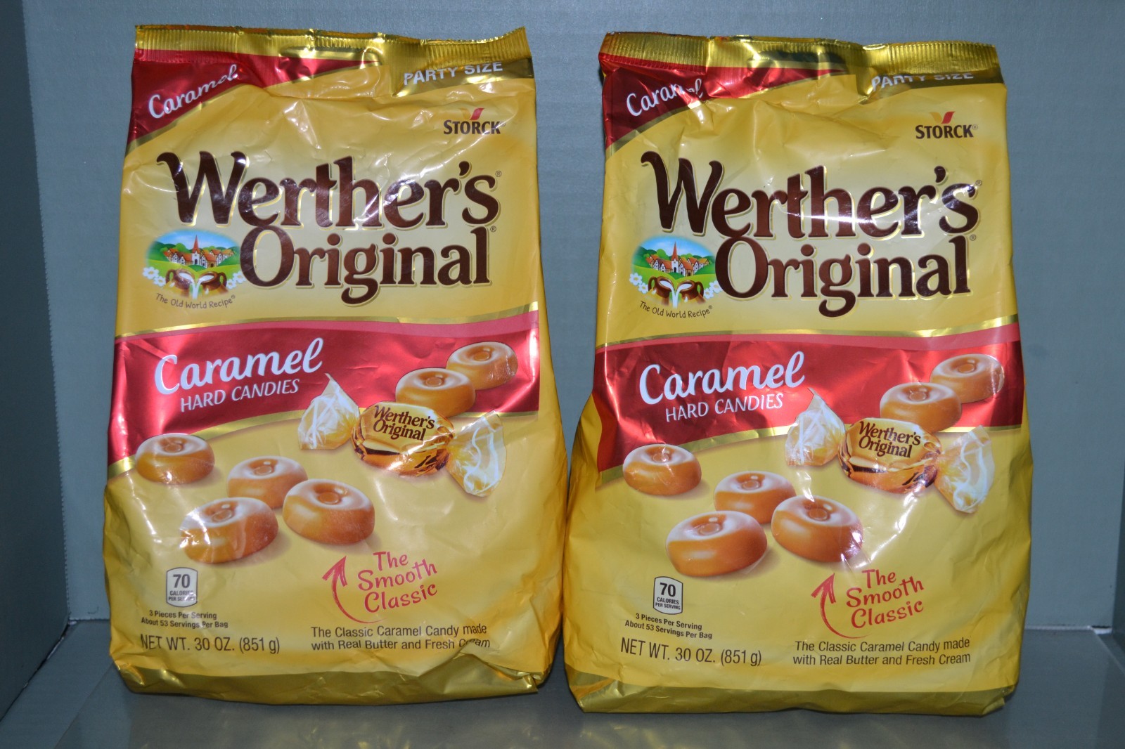 (2) Werther's Original Caramel Hard Candies, 30 oz Each Bag, BB Date 01/2027