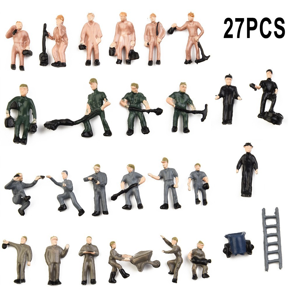 for MINI Model People Figures Placement  for MINIature Display 27pcs Train 1:87