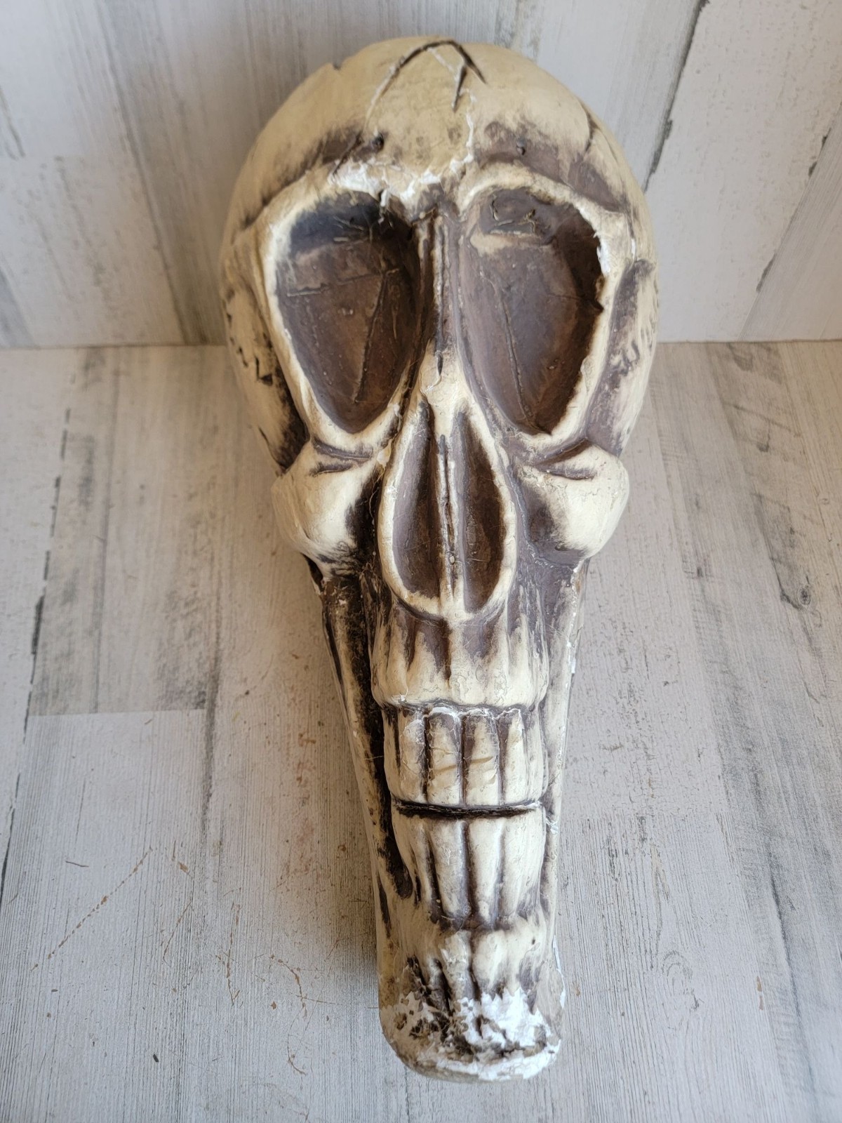 Skull large foam AS IS head Halloween prop home decor bowl unique