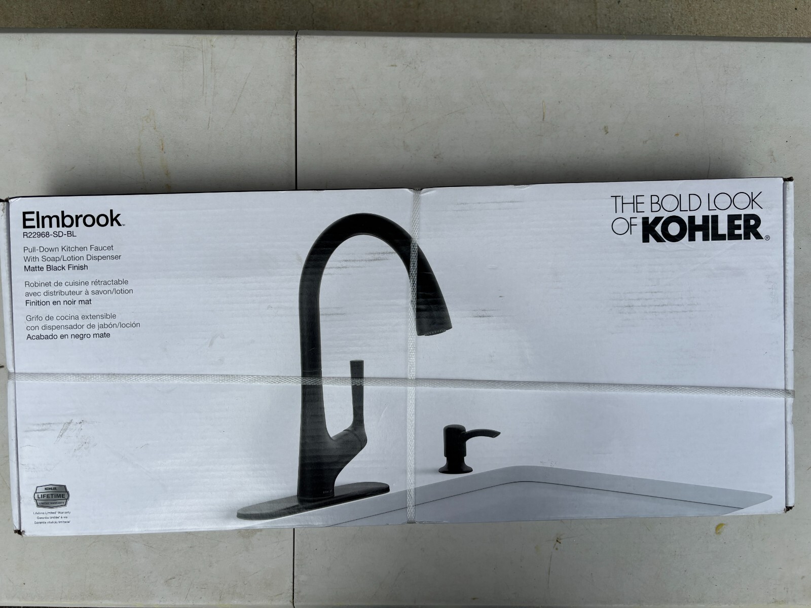 KOHLER Elmbrook Kitchen Faucet in Matte Black R22968-SD-BL