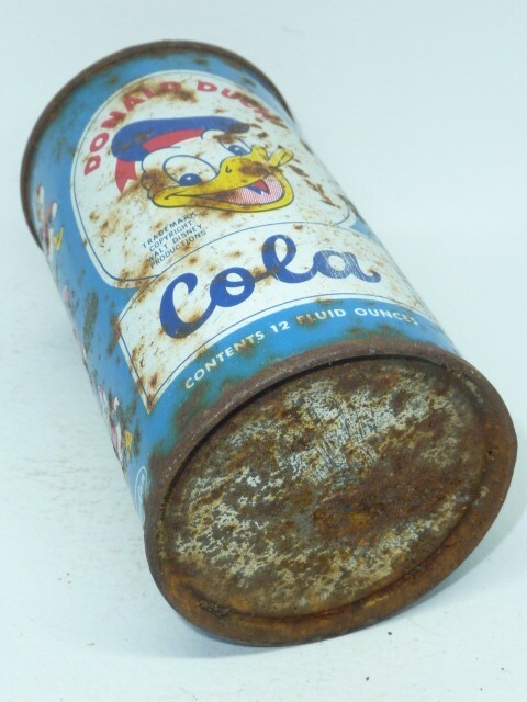 Empty Top Opened 12oz Donald Duck Cola Flat Top