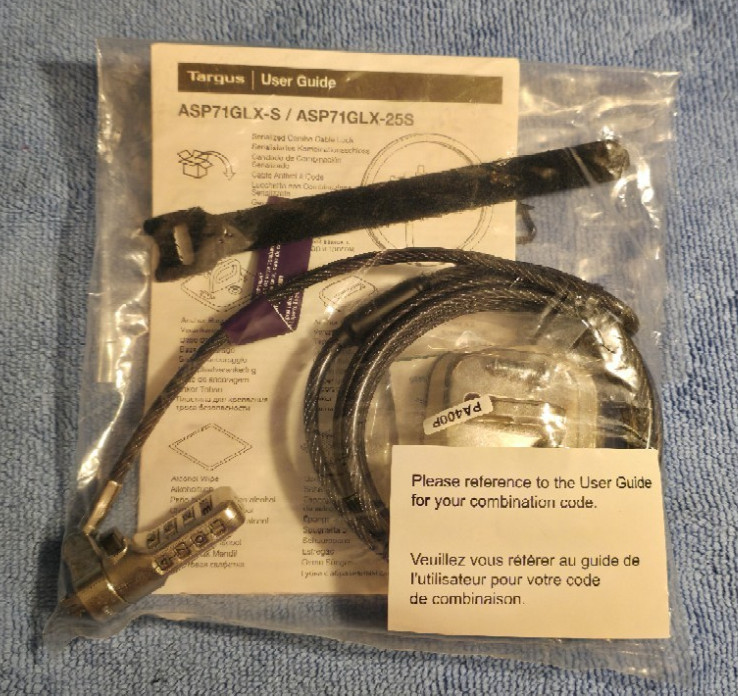 Targus ASP71GLX-S DEFCON Compact Serialized Combo Cable Lock