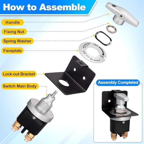 Battery Disconnect Switch 12V 24V 36V with Battery Disconnect Switch with Lock