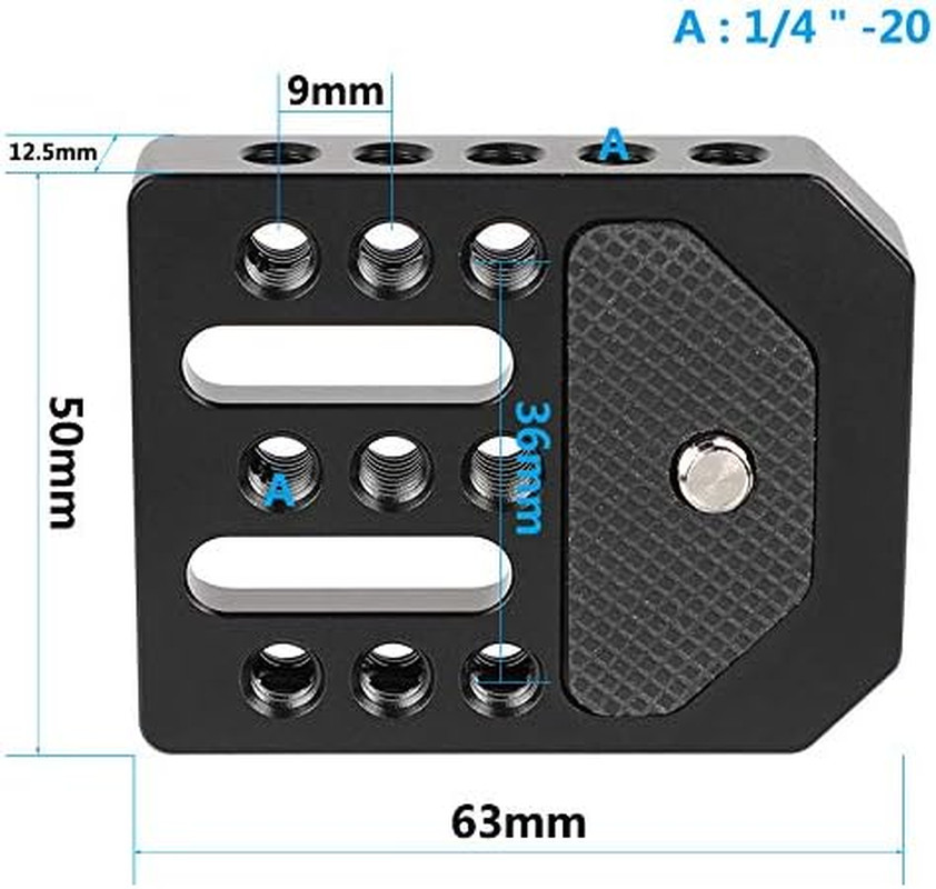 Base Cheese Plate for Monitor Cage with 1/4"-20 Mounting Socket - 2741