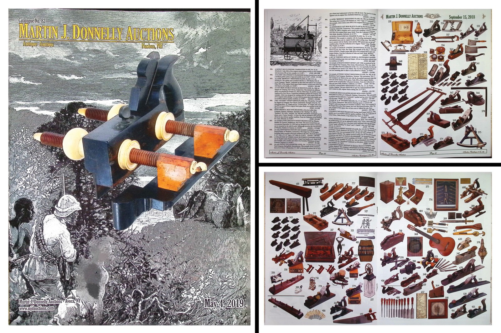 Full Color May, 2019 (SC19) Antique Tool Auction Catalog & Prices Realized