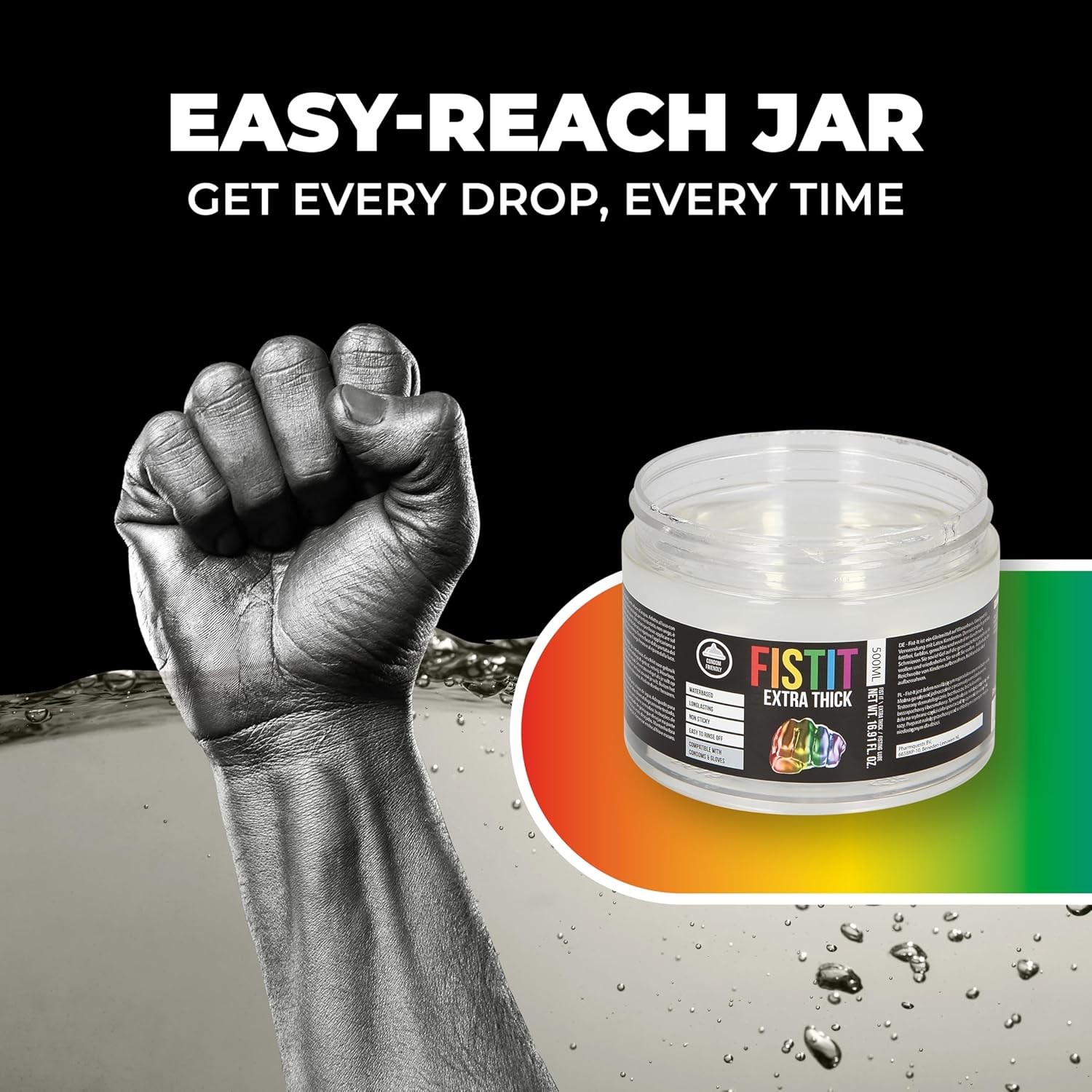 FIST IT Water-Based Long Lasting Lubricant💋Sex Lube Gel Safe with Latex Condoms