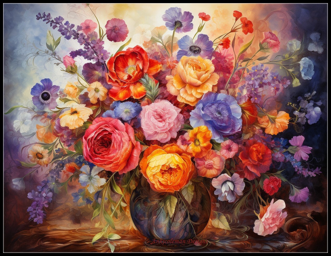 Roses and other Flowers - Counted Cross Stitch Patterns - Color & BW Symbols