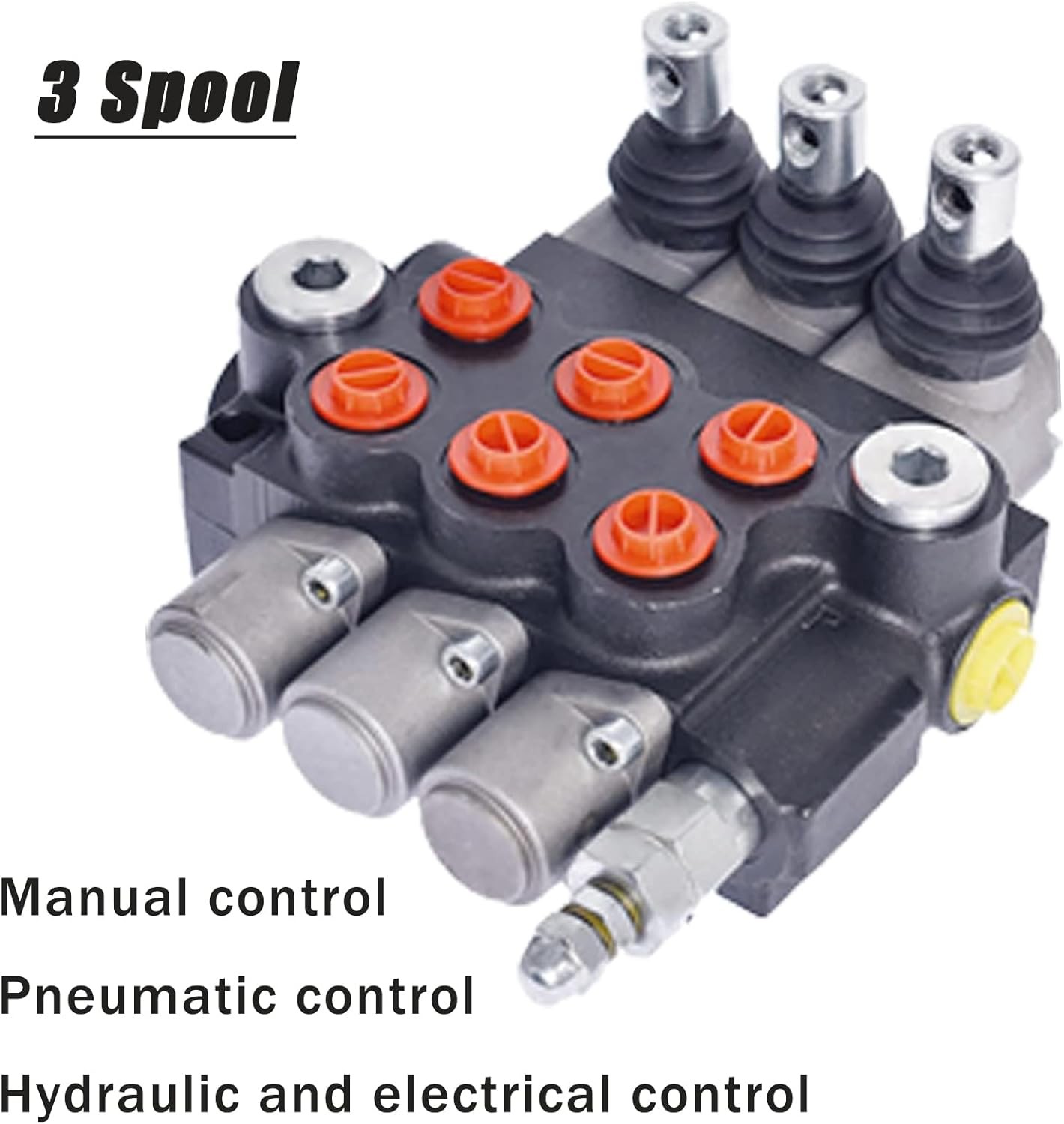 Hydraulic Directional Control 3 Spool Valve 11GPM Double Acting Adjustable US