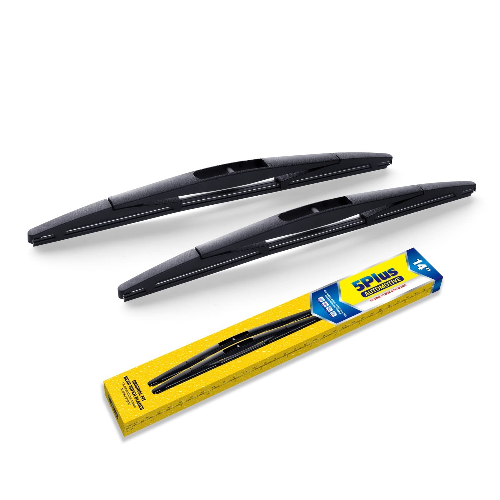 5 PLUS Back Windshield Wiper Blades 14 Inch (Pack of 2), Replacement For Hond...