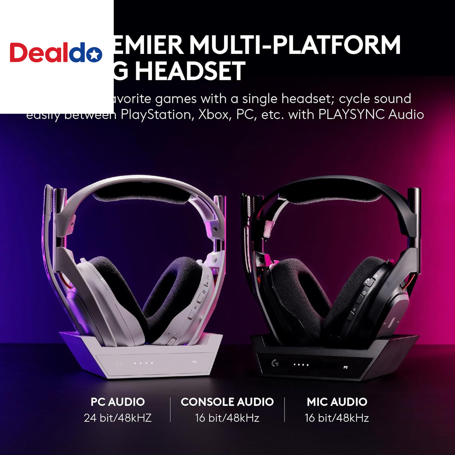 Astro A50 Multi-Platform Wireless Gaming Headset + Base Station for Ps5/Xbox/Pc: