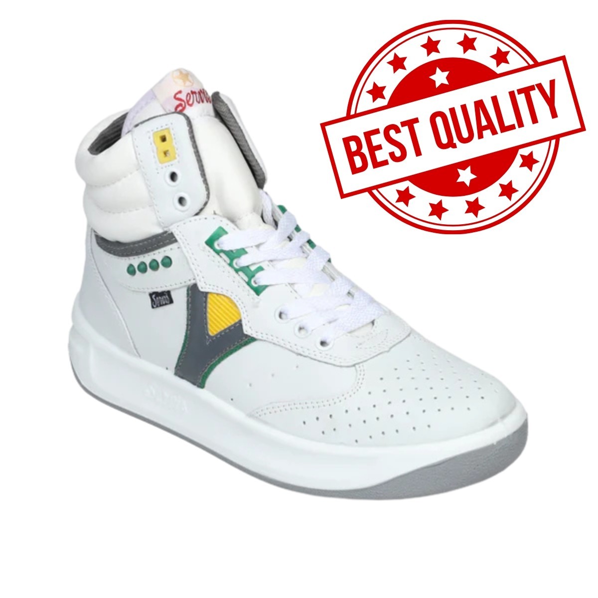 Service Cheetah High top trainers White shoes afghani tali style OG
