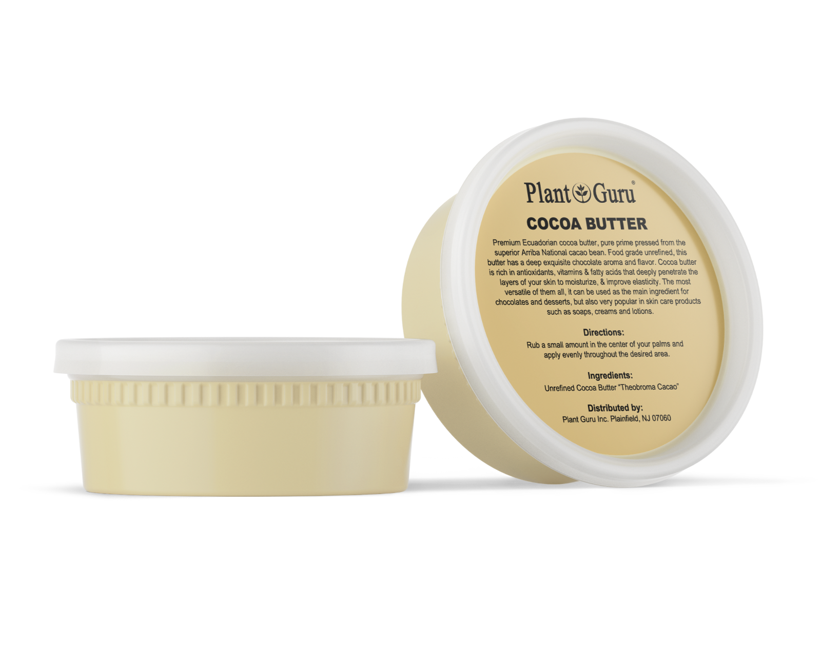 Raw Cocoa Butter 8 oz. 100% Pure Natural Unrefined Organic FOOD GRADE Cacao Bean